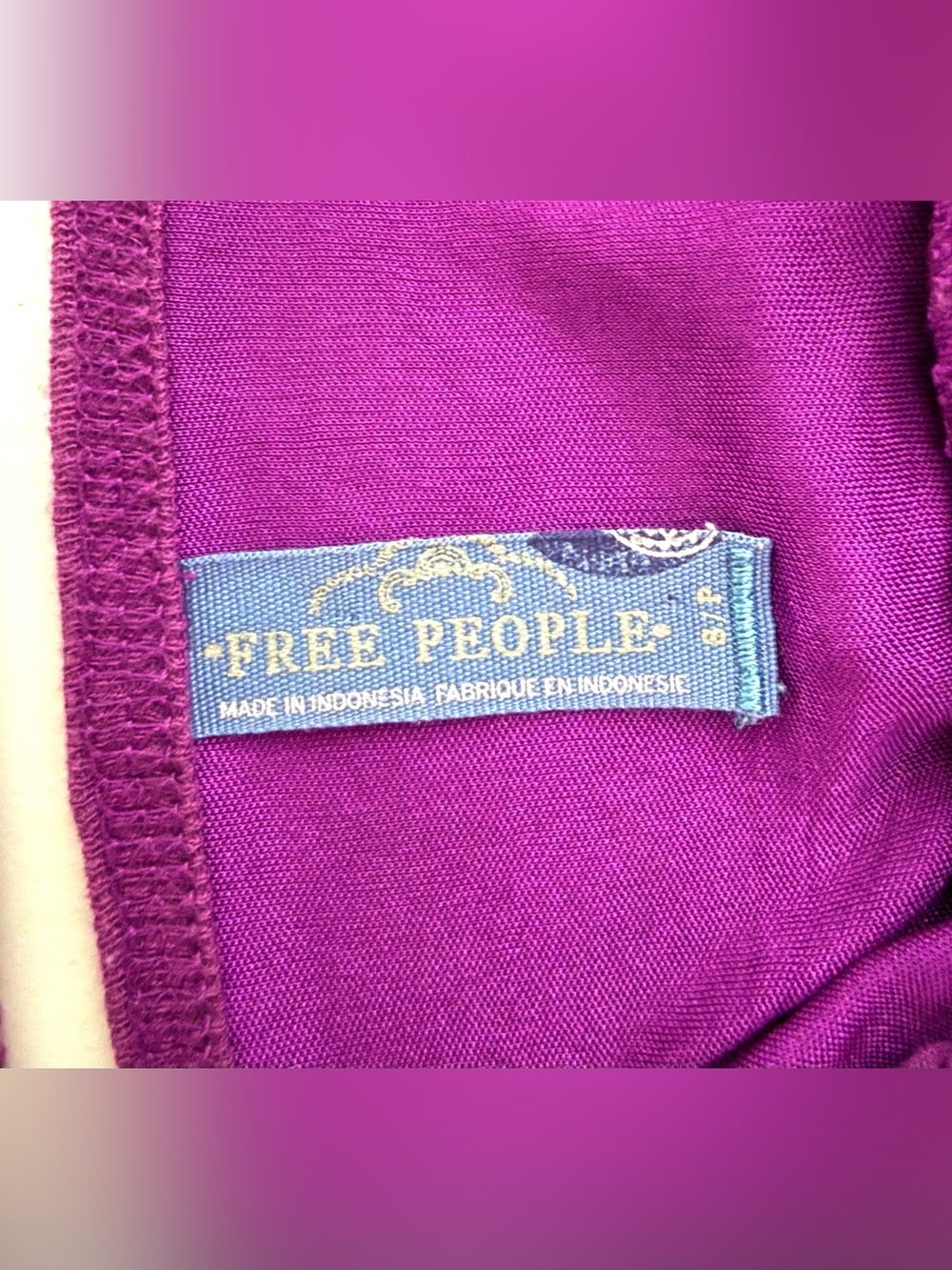VINTAGE FREE PEOPLE Y2K Purple V-Neck Adjustable Strap S/P Babydoll Camisole - Picture 6 of 14